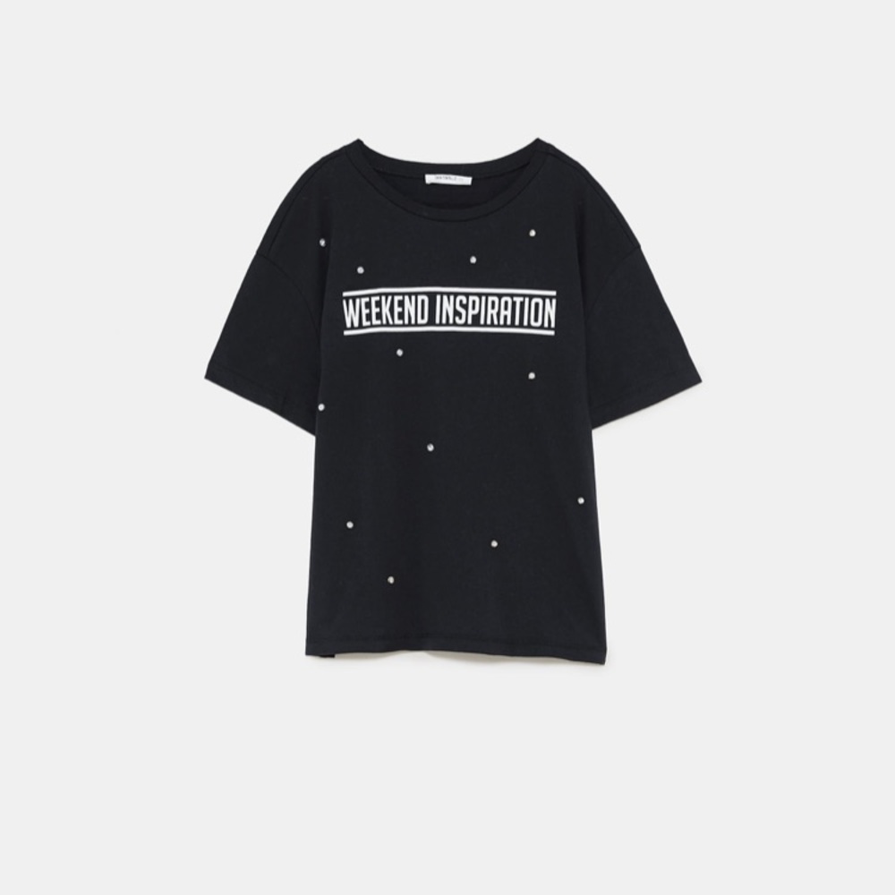 ZARA Weekend Inspiration T w/ Embellishments